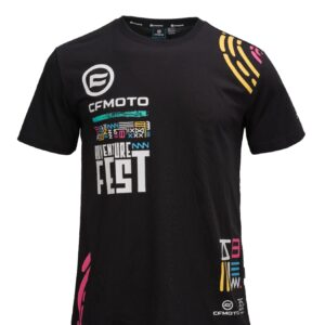 CFMOTO Adventure Fest T-shirt vooraanzicht met logo en belettering